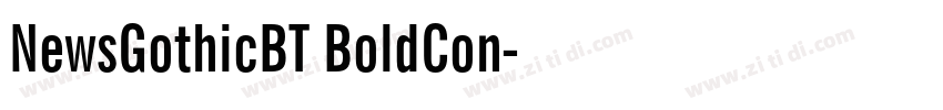 NewsGothicBT BoldCon字体转换